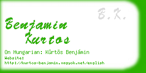 benjamin kurtos business card
